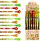 TINYMILLS Autumn Woodland Animals Fall Theme Stackable Pencils, 24 Pack, Stackable with Pre-Sharpened Leads, Star Top Erasers Party Favors